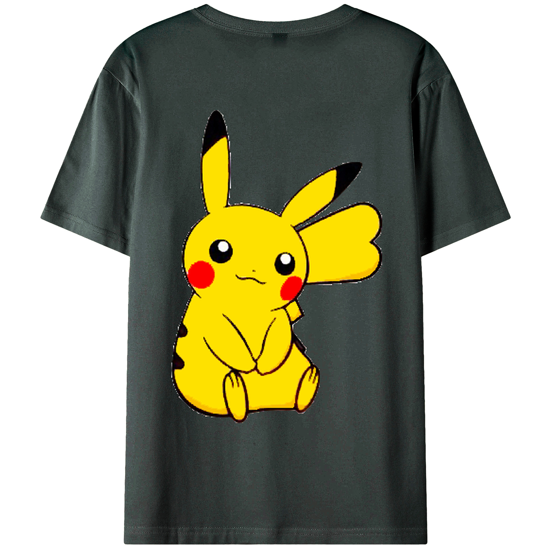 （画像用） ポケットモンスター Pokémon 綿100％ メンズ半袖Tシャツ（バックプリント） 通気性